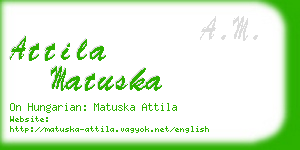 attila matuska business card